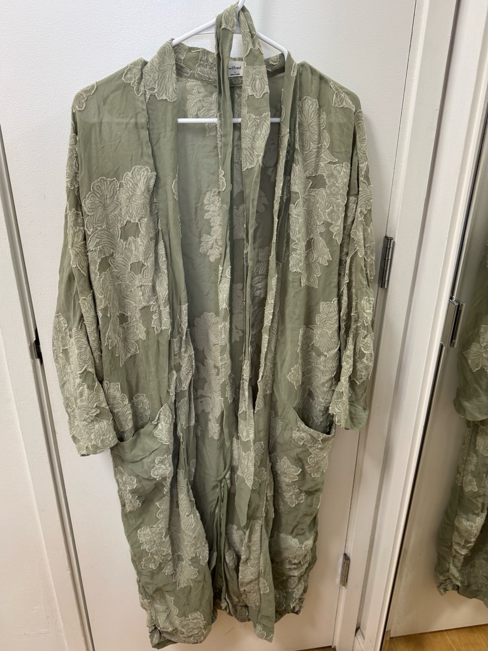 Sage Green Floral Lace Kimono Coat
tube top FREE with purchase